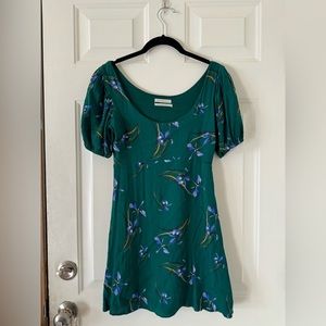 UO Green Floral Dress